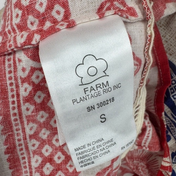 Farm Rio Mixed Pineapple Garden Mini Dress Small B2829 - Picture 6 of 6